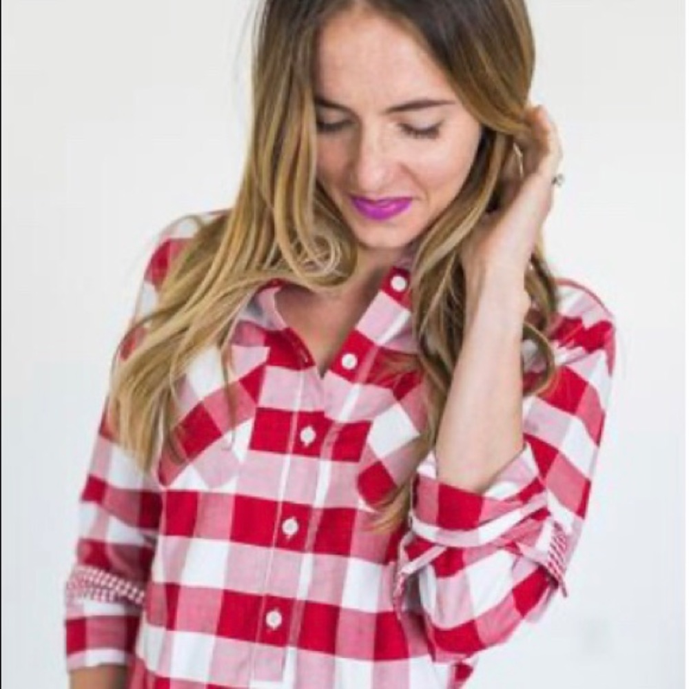 Ampersand Avenue plaid shirt NWT